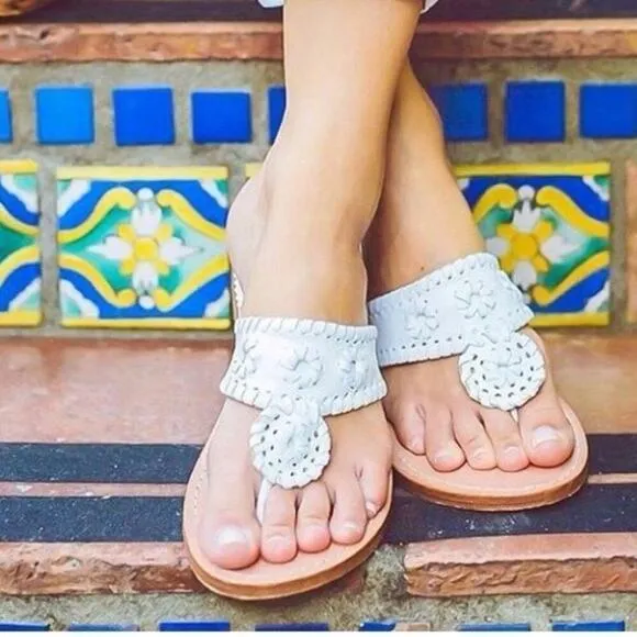 Palm Beach Sandals White Size 7 NWOT
