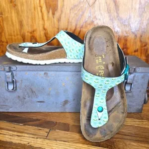 Papillio Birkenstock Gizeh Floral Thong Cottagecore Floral Sandals EU 38 US 7.5