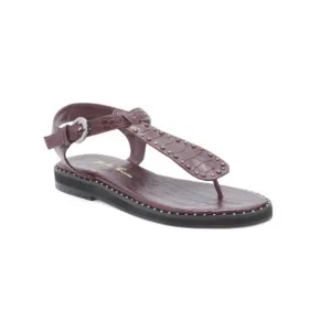 PAULA TORRES Grape Made In Brazil Leather Austin Sandals