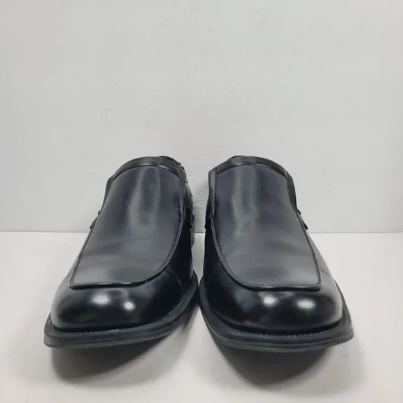 Perry Ellis Portfolio Pete Men's Black Leather Slip-On Loafers Shoes US Size 12