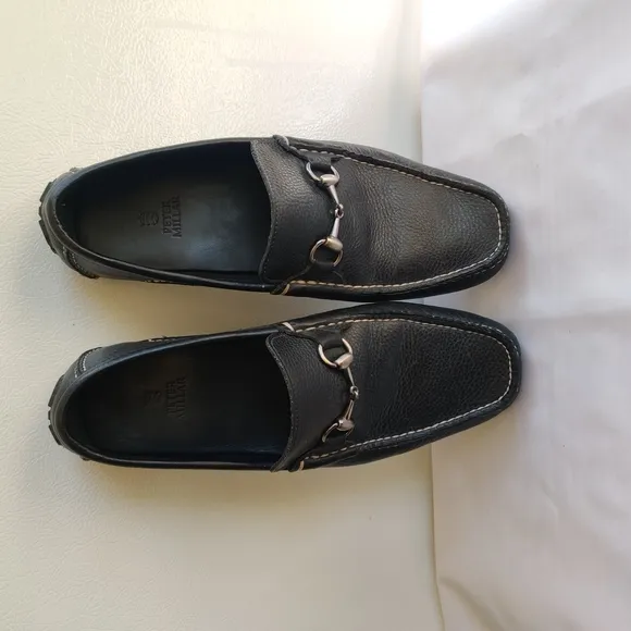 Peter Millar Black Slip-On Loafers with Classic Design