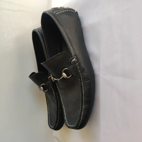 Peter Millar Black Slip-On Loafers with Classic Design