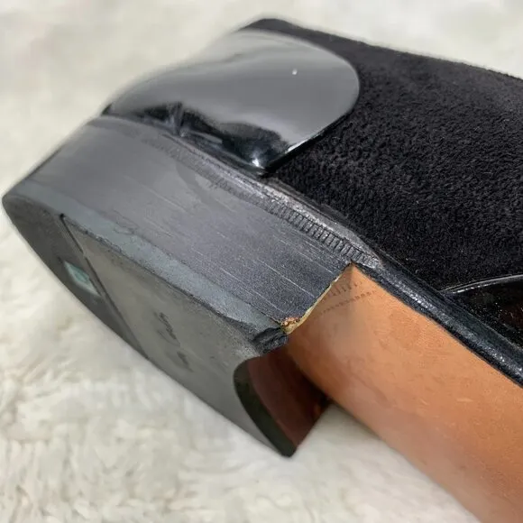Pierre Cardin Men’s Black Patent Leather Loafers Size 9.5