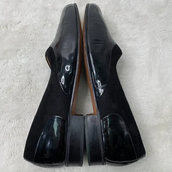 Pierre Cardin Men’s Black Patent Leather Loafers Size 9.5