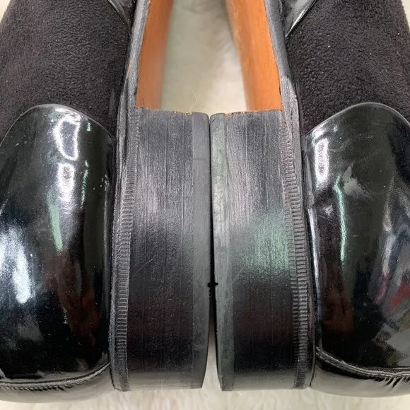 Pierre Cardin Men’s Black Patent Leather Loafers Size 9.5