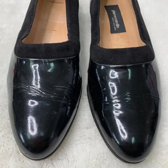 Pierre Cardin Men’s Black Patent Leather Loafers Size 9.5