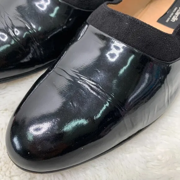 Pierre Cardin Men’s Black Patent Leather Loafers Size 9.5