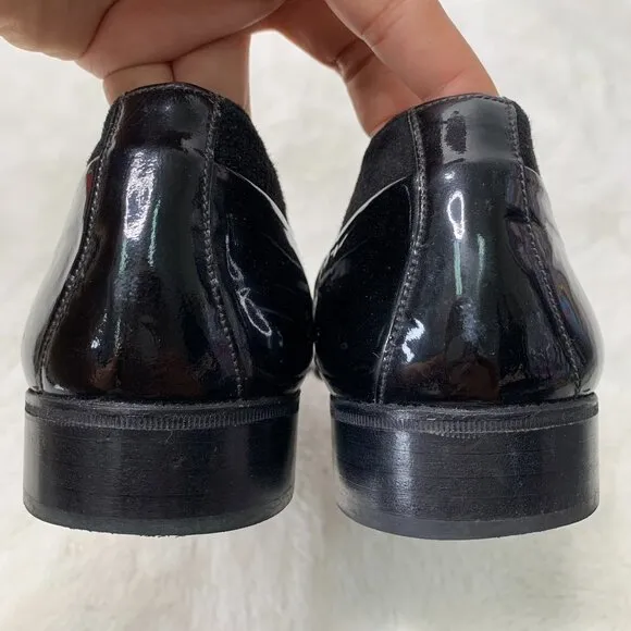 Pierre Cardin Men’s Black Patent Leather Loafers Size 9.5