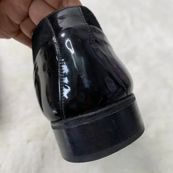 Pierre Cardin Men’s Black Patent Leather Loafers Size 9.5