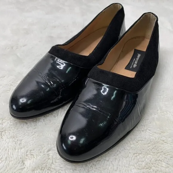 Pierre Cardin Men’s Black Patent Leather Loafers Size 9.5