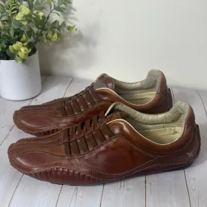Pikolinos Men's Leather Fuencarral Brown Slip On Loafers Moccasins US 9.5 EU 43