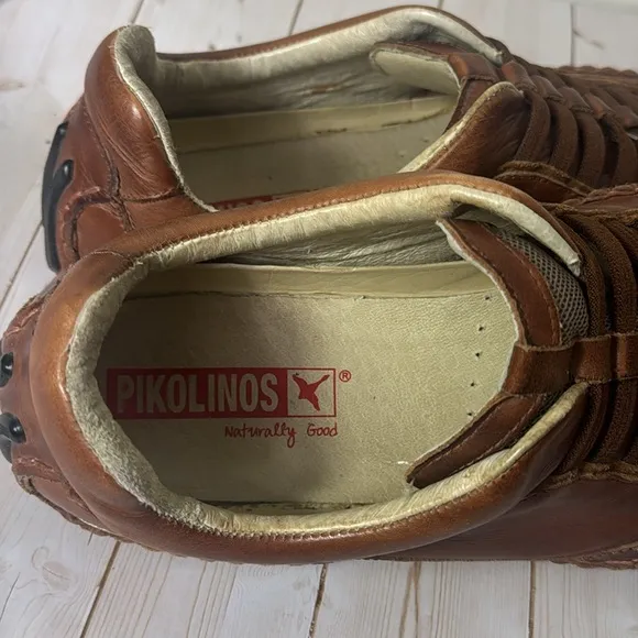 Pikolinos Men's Leather Fuencarral Brown Slip On Loafers Moccasins US 9.5 EU 43