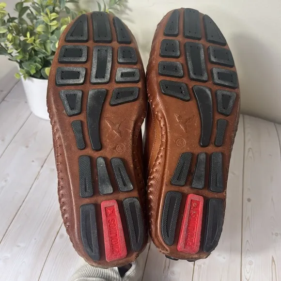 Pikolinos Men's Leather Fuencarral Brown Slip On Loafers Moccasins US 9.5 EU 43