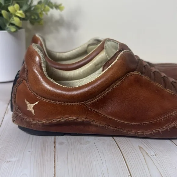 Pikolinos Men's Leather Fuencarral Brown Slip On Loafers Moccasins US 9.5 EU 43
