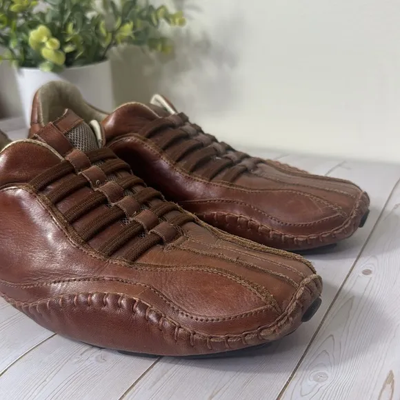 Pikolinos Men's Leather Fuencarral Brown Slip On Loafers Moccasins US 9.5 EU 43