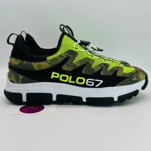 Polo Ralph Lauren Men's Adventure 300LT Sneakers Black/ Yellow/ Camo Size 10.5