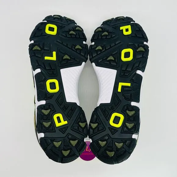 Polo Ralph Lauren Men's Adventure 300LT Sneakers Black/ Yellow/ Camo Size 10.5