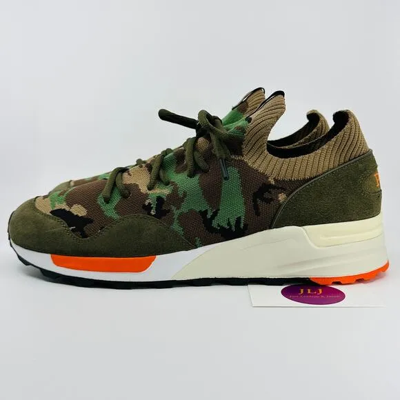 Polo Ralph Lauren Men's Trackster 200II Camo Knit Casual Sneakers Size 12