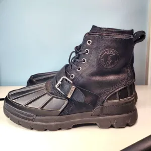 Polo Ralph Lauren Oslo High Waterproof Leather Boots Black Men's Size 6