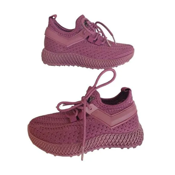 Pony Girls Tempo Knit Running Sneakers PP2 Shoes Purple Size 11 NEW