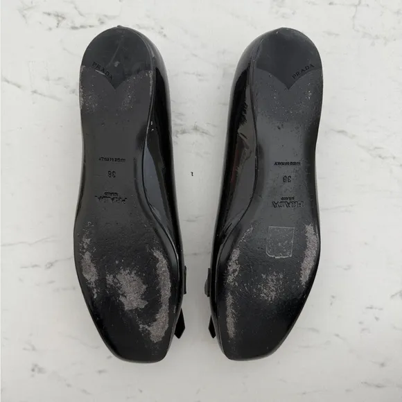 Prada Black and Silver Chain Loafers
