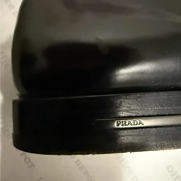 Prada Black Leather Loafers