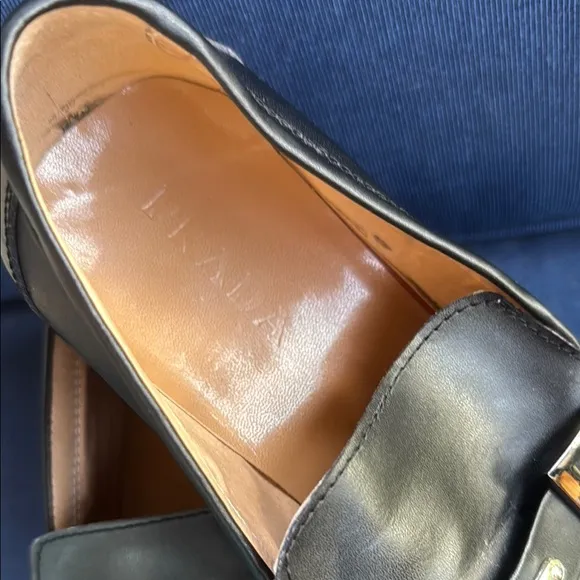 Prada Black Loafers with Decorative Buckles
