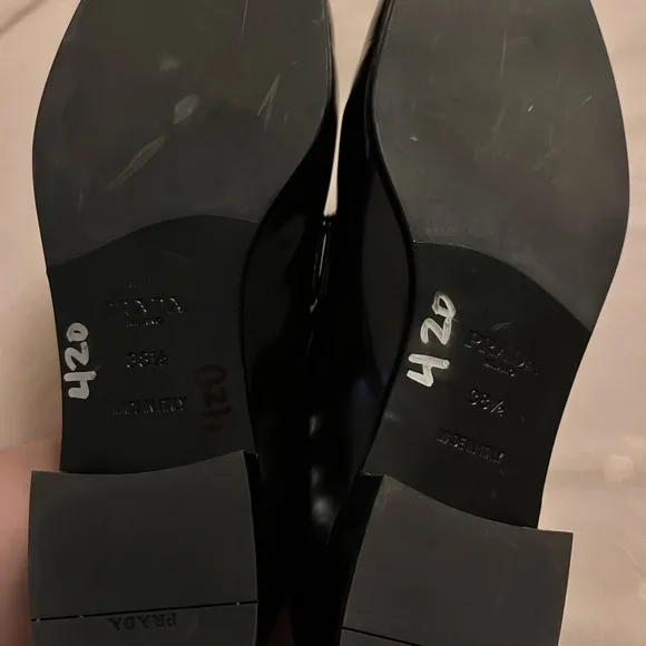Prada Black Loafers with Patent Leather Finish