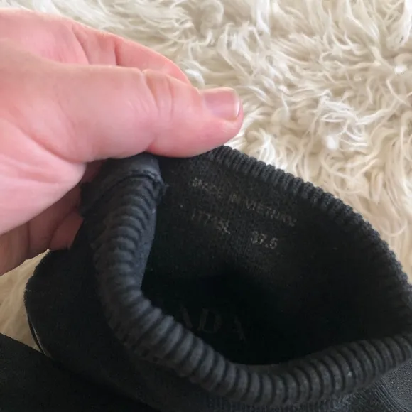 PRADA Calzature Donna Nero Knit Sock Sneakers