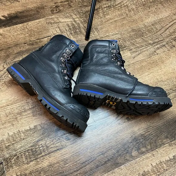 💝PREOWN CHINOOK BOOTS 9  Tarantula Steel Toe Waterproof Black Work Shoes