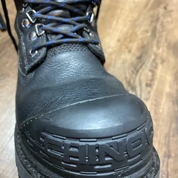 💝PREOWN CHINOOK BOOTS 9  Tarantula Steel Toe Waterproof Black Work Shoes
