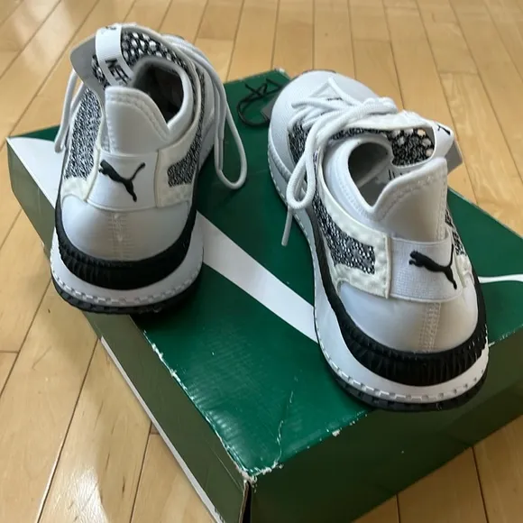 Preowned PUMA Tsugi Netfit V2 knit white sneakers - 13us