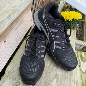Puma Celerity Safety Toe Low Sneakers Lace Up Knit Gray Black Slip Resistant
