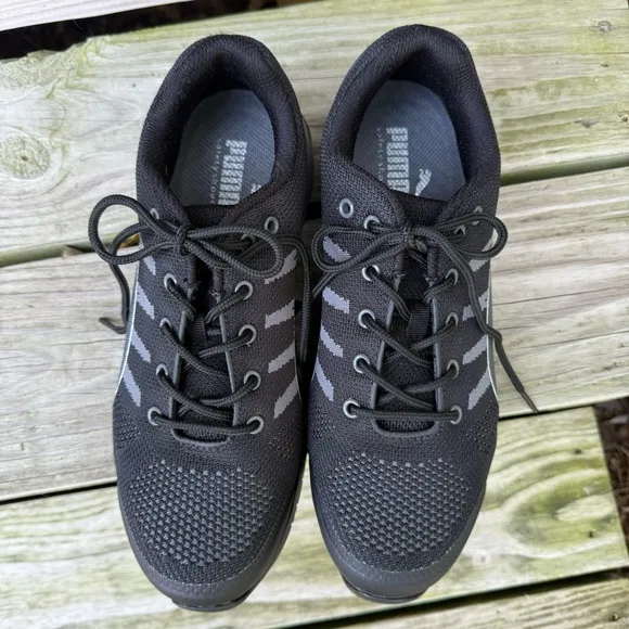 Puma Celerity Safety Toe Low Sneakers Lace Up Knit Gray Black Slip Resistant
