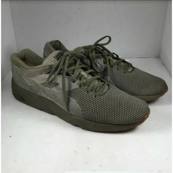 PUMA Men's R698 Knit Mesh v2 Sneakers 360801-04 Green/Grey Size 13