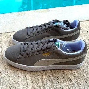 Puma Suede Classic* Steeple Gray and White 352634 66. Size 8. NWT.0