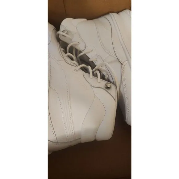 PUMA Women's Mayra Sneaker Boot High 10.5 Puma White-puma White-puma Silver New