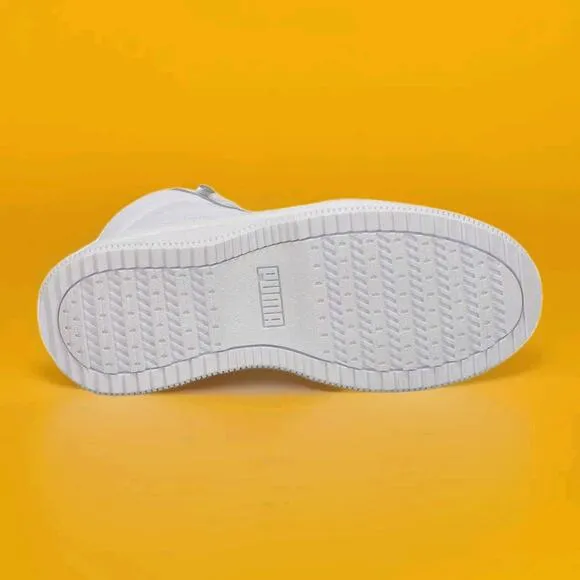 PUMA Women's Mayra Sneaker Boot High 10.5 Puma White-puma White-puma Silver New