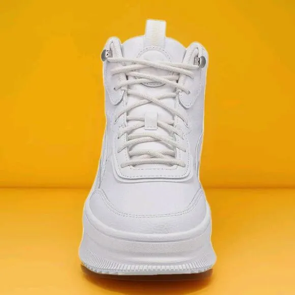 PUMA Women's Mayra Sneaker Boot High 10.5 Puma White-puma White-puma Silver New