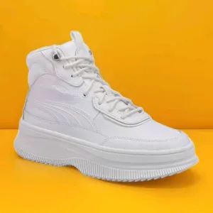 PUMA Women's Mayra Sneaker Boot High 10.5 Puma White-puma White-puma Silver New