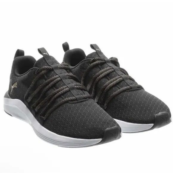 PUMA Ladies' Prowl Knit Sneakers Black 6