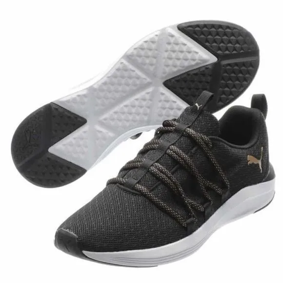 PUMA Ladies' Prowl Knit Sneakers Black 7
