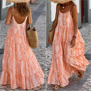 Pumpkin Spice Tie Dye Maxi Dress