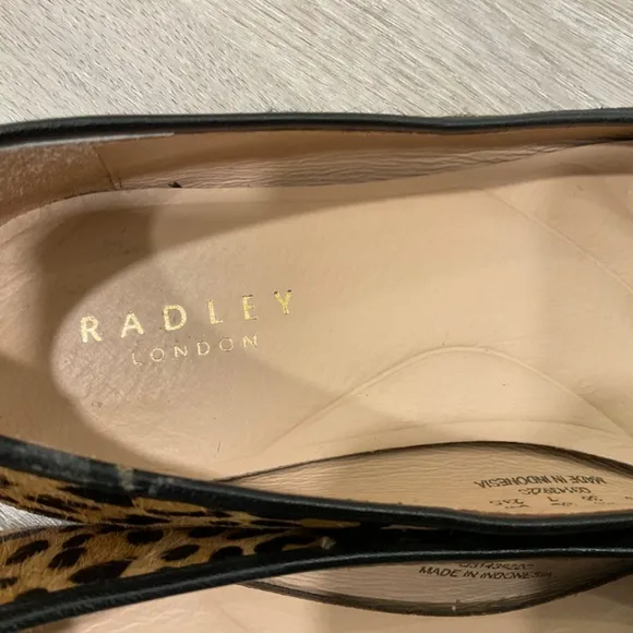 RADLEY LONDON Ballet Flats Cow Fur Animal Print Size 7