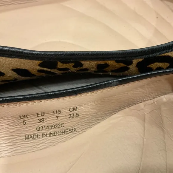 RADLEY LONDON Ballet Flats Cow Fur Animal Print Size 7
