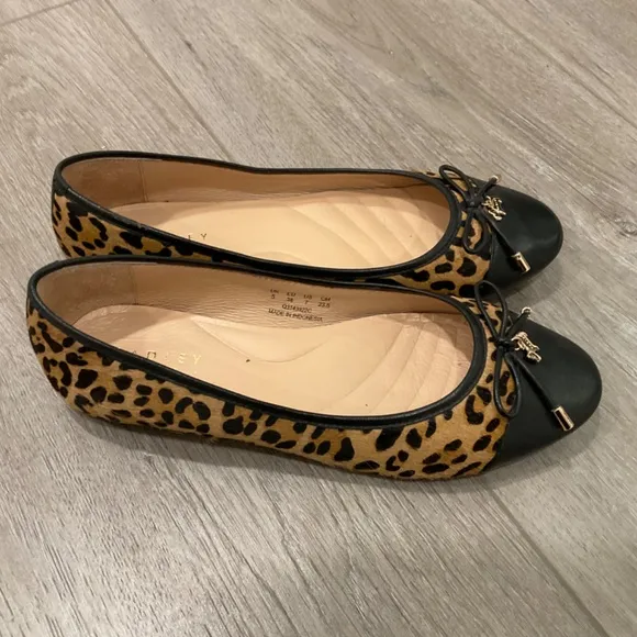 RADLEY LONDON Ballet Flats Cow Fur Animal Print Size 7