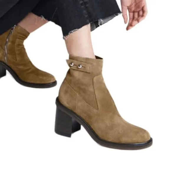 Rag &amp; bone Soren black Leather Ankle‎ Boots size 9.5