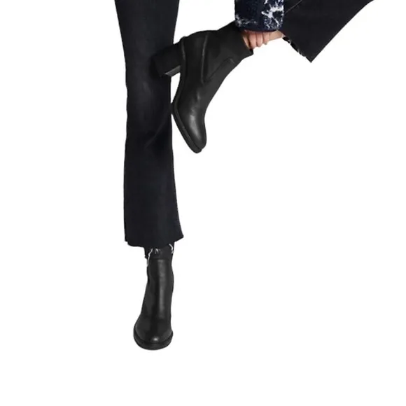 Rag &amp; bone Soren black Leather Ankle‎ Boots size 9.5