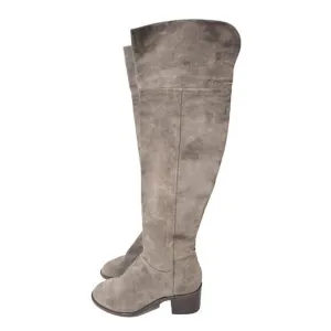 Rag &amp; Bone Womens Over The Knee Block Heel Boots Size 38 Beige Neutral Suede