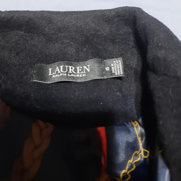 Ralph Lauren black button-up coat